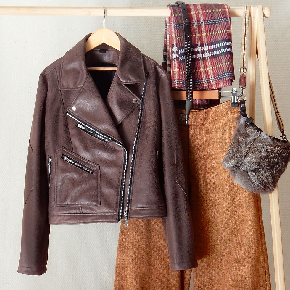 Thumbnail: Biker jacket pdf sewing patterns / Waffle Patterns Biker jacket Sango, riders moto jacket, leather jacket, digital download