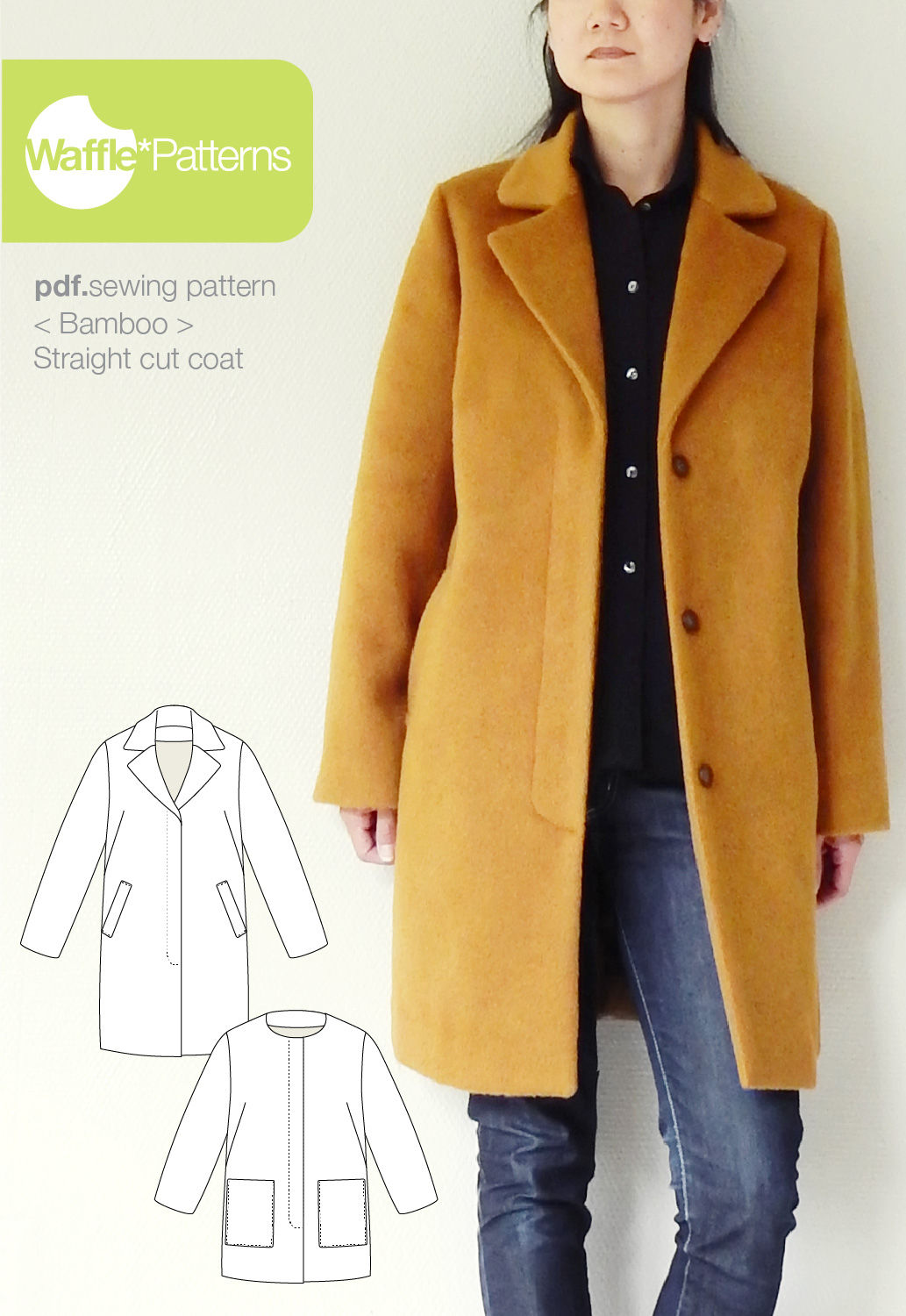 Waffle Patterns pdf sewing patterns Straight cut Bamboo