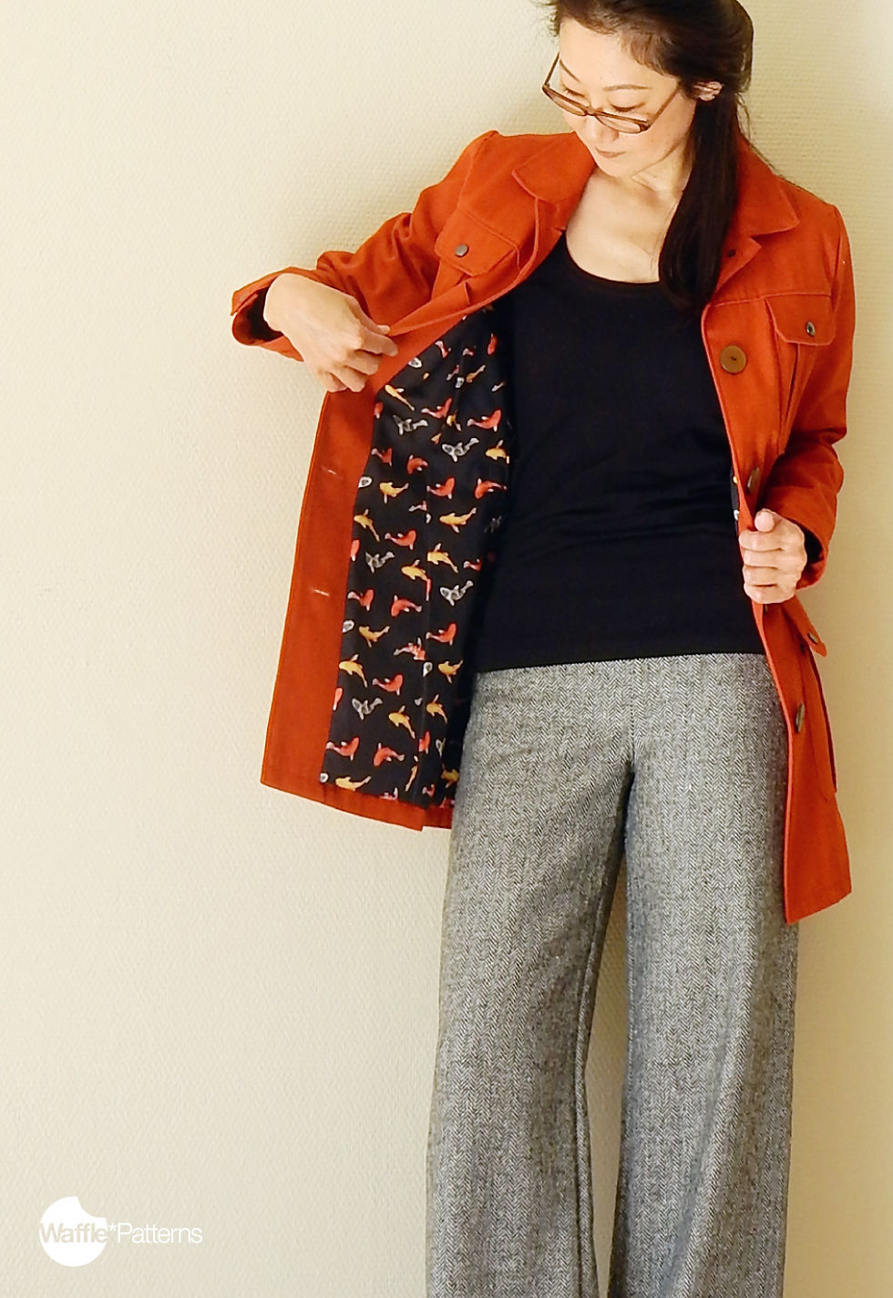 Thumbnail: Waffle Patterns pdf sewing patterns / Yomogi shirt jacket