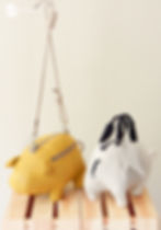 Thumbnail: Piggy Bank, Accessory bag, digital sewing pattern, PDF download, Biggetje, animal shaped bag, plushie bag, statement bag, Waf