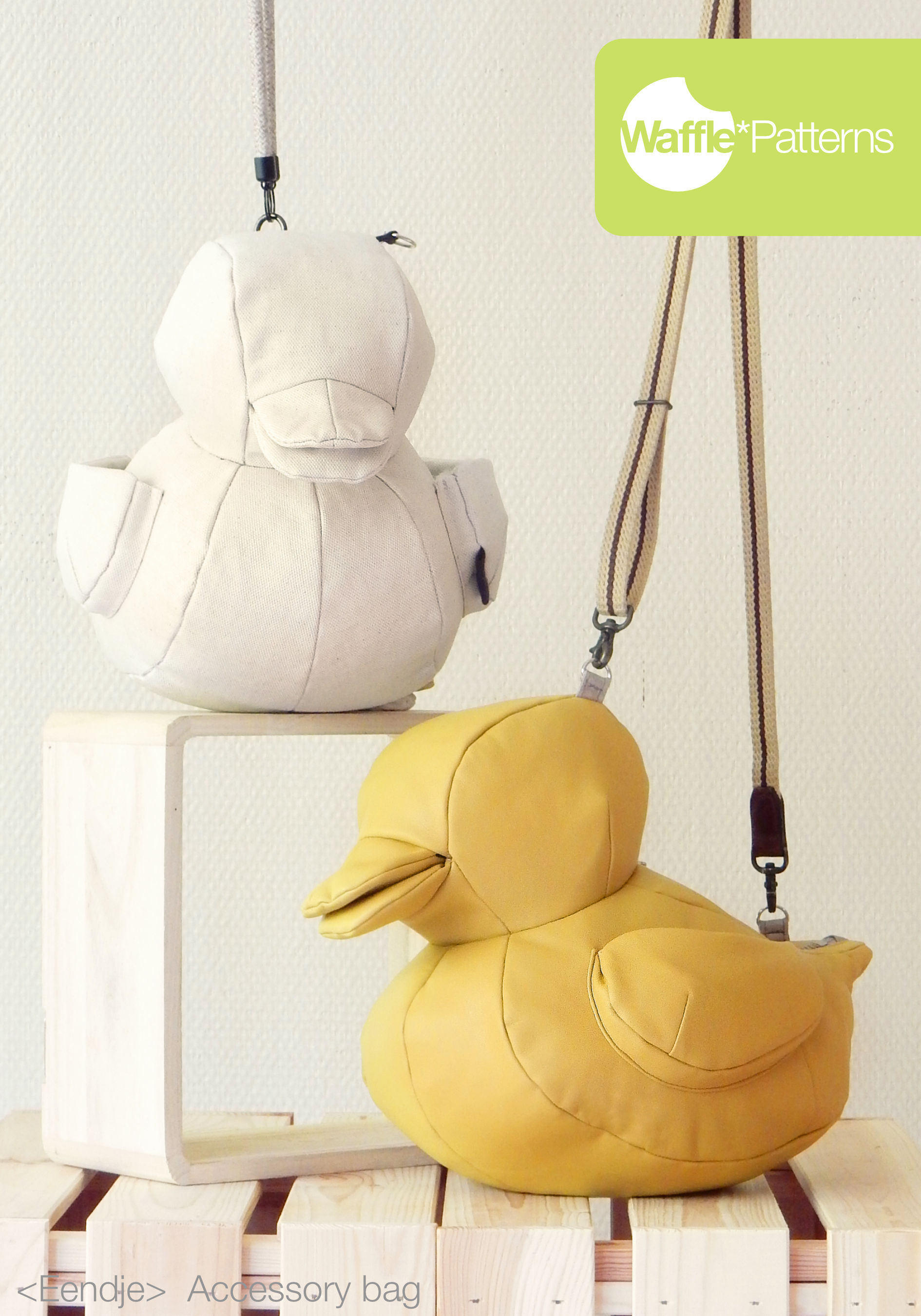 Rubber duck Accessory bag digital sewing pattern; (PDF download) -Eendje-, animal shaped bag, plushie bag, statement bag, Waf