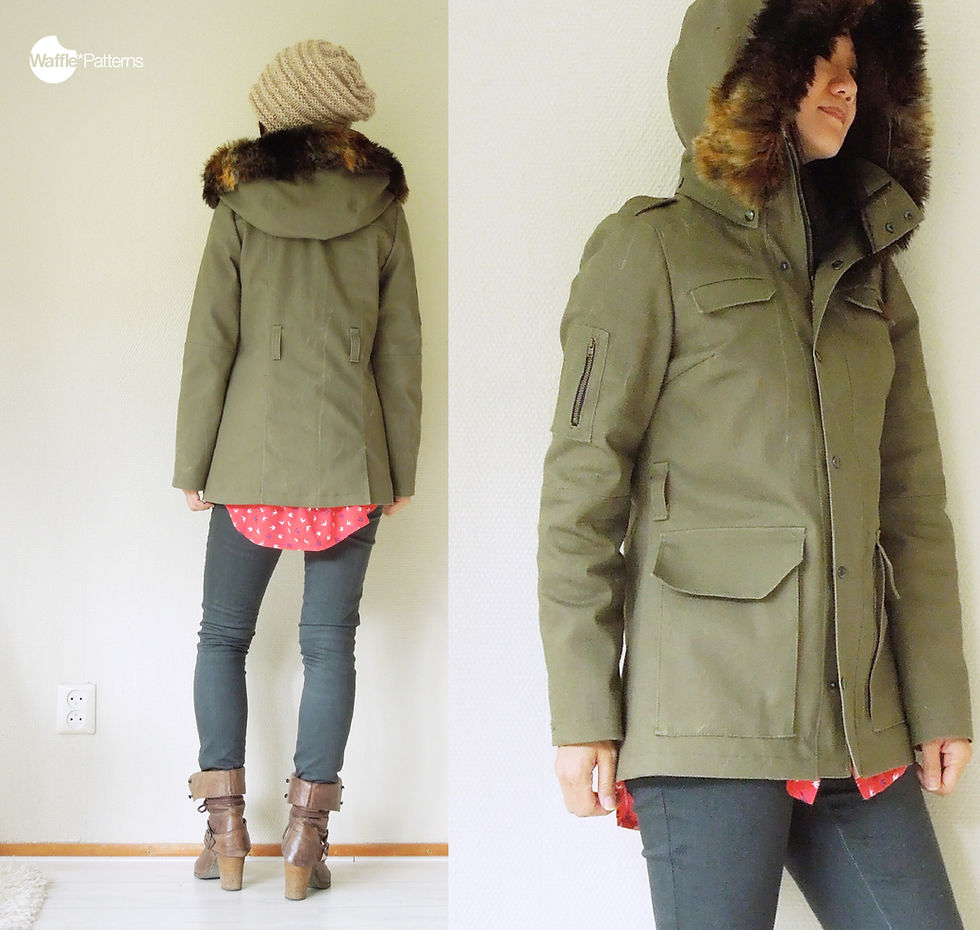 Thumbnail: Waffle Patterns pdf sewing patterns Utility Jacket Tosti