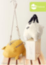 Thumbnail: Piggy Bank, Accessory bag, digital sewing pattern, PDF download, Biggetje, animal shaped bag, plushie bag, statement bag, Waf