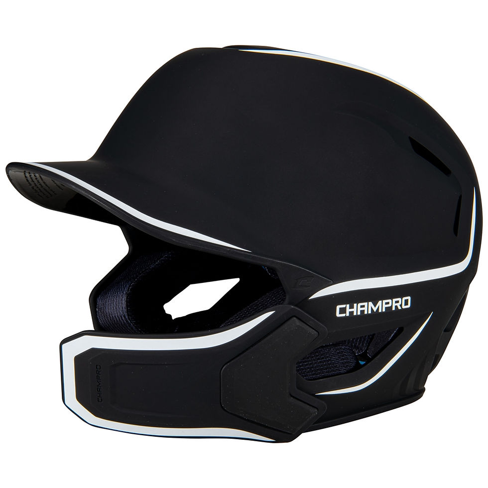 Thumbnail: HXE Two-Tone Matte Batting Helmet w/ Jaw Guard