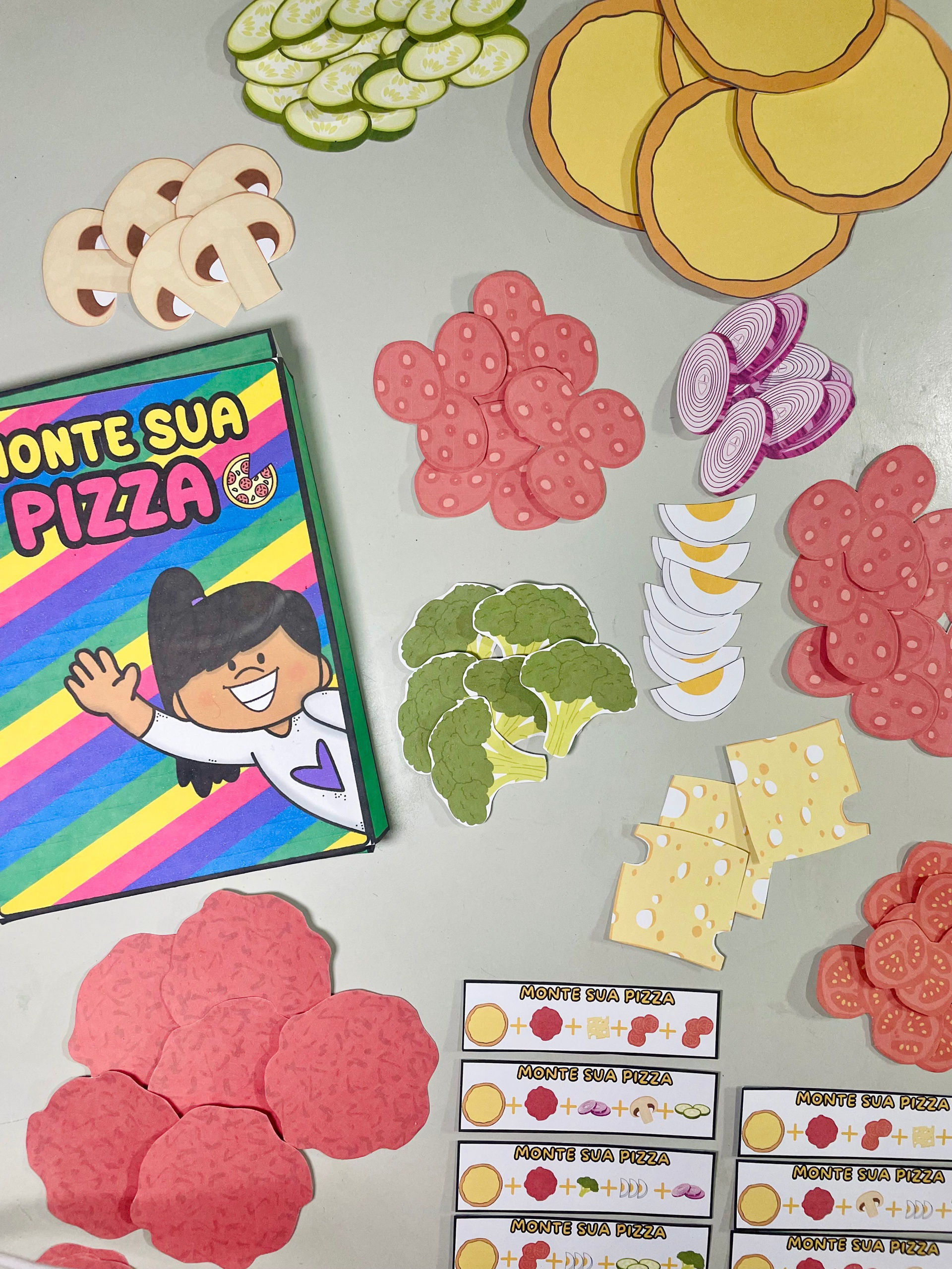 🍕✨ Monte sua Pizza – Uma deliciosa brincadeira de lógica e aprendizado! 🎉👧👦
