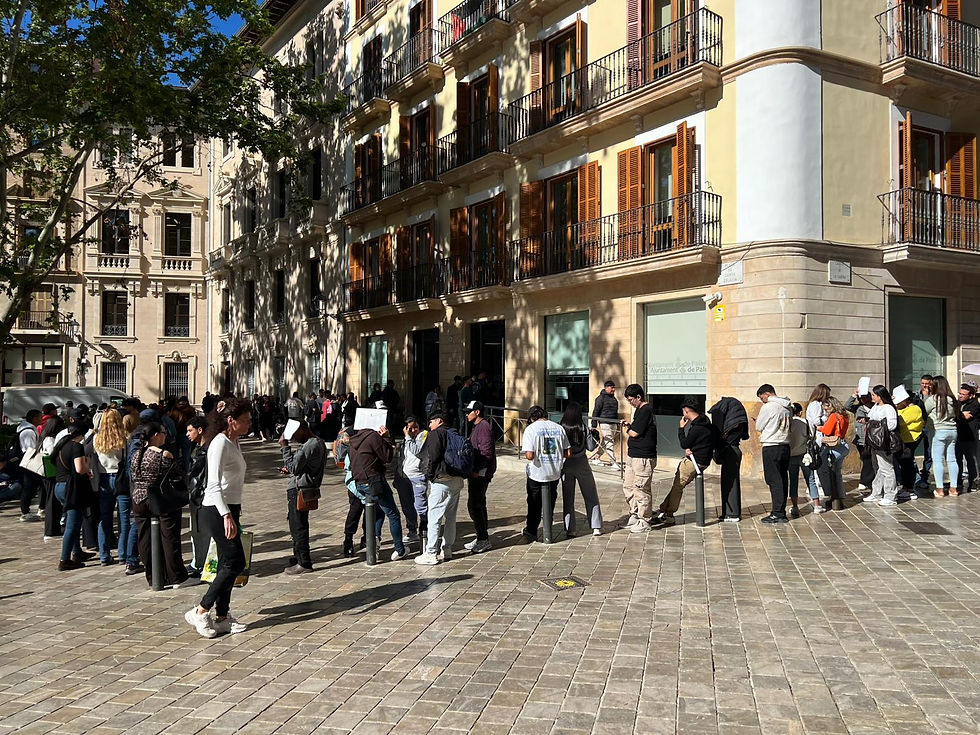 Colas en Cort por no reforzar el servicio.