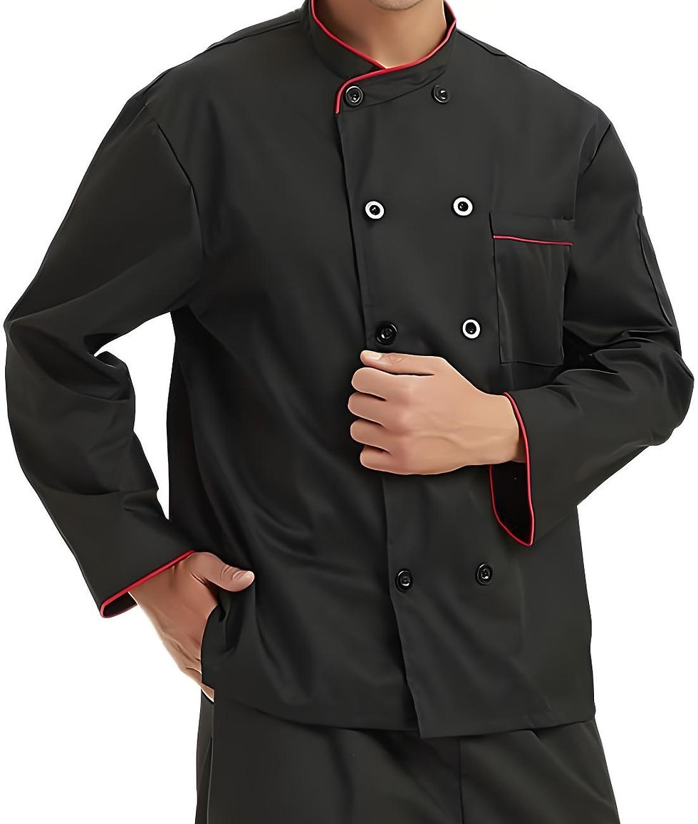 Thumbnail: WorkVigour Unisex Classic Long-Sleeve Chef Coats with OilBlok