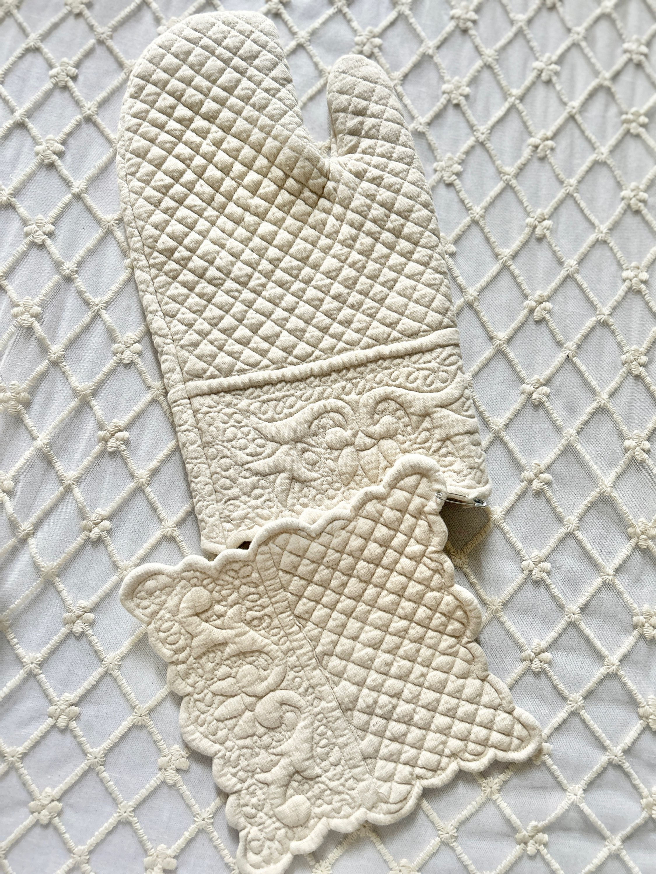 Set Handschuh und Topflappen Natur