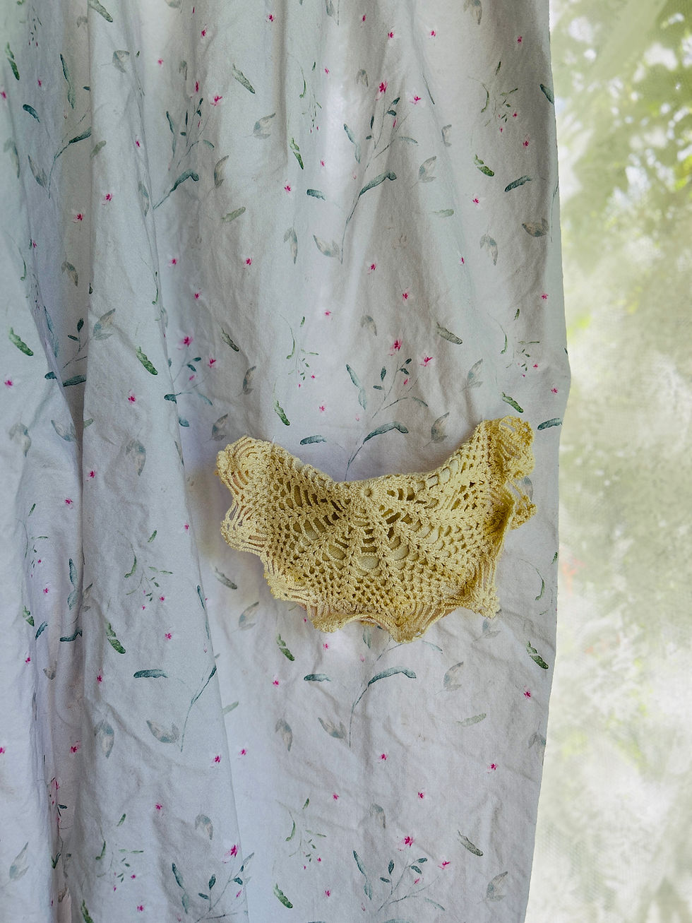 Miniaturbild: Handgemachtes Cottagecore Sommerkleid delicate leaves