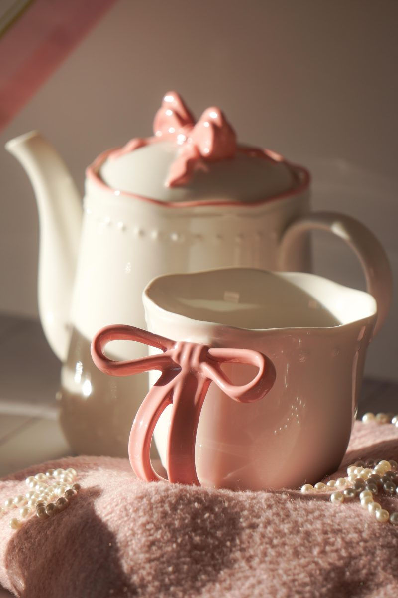 Miniaturbild: Becher Ribbon Grace rosa 350 ml Isabelle Rose