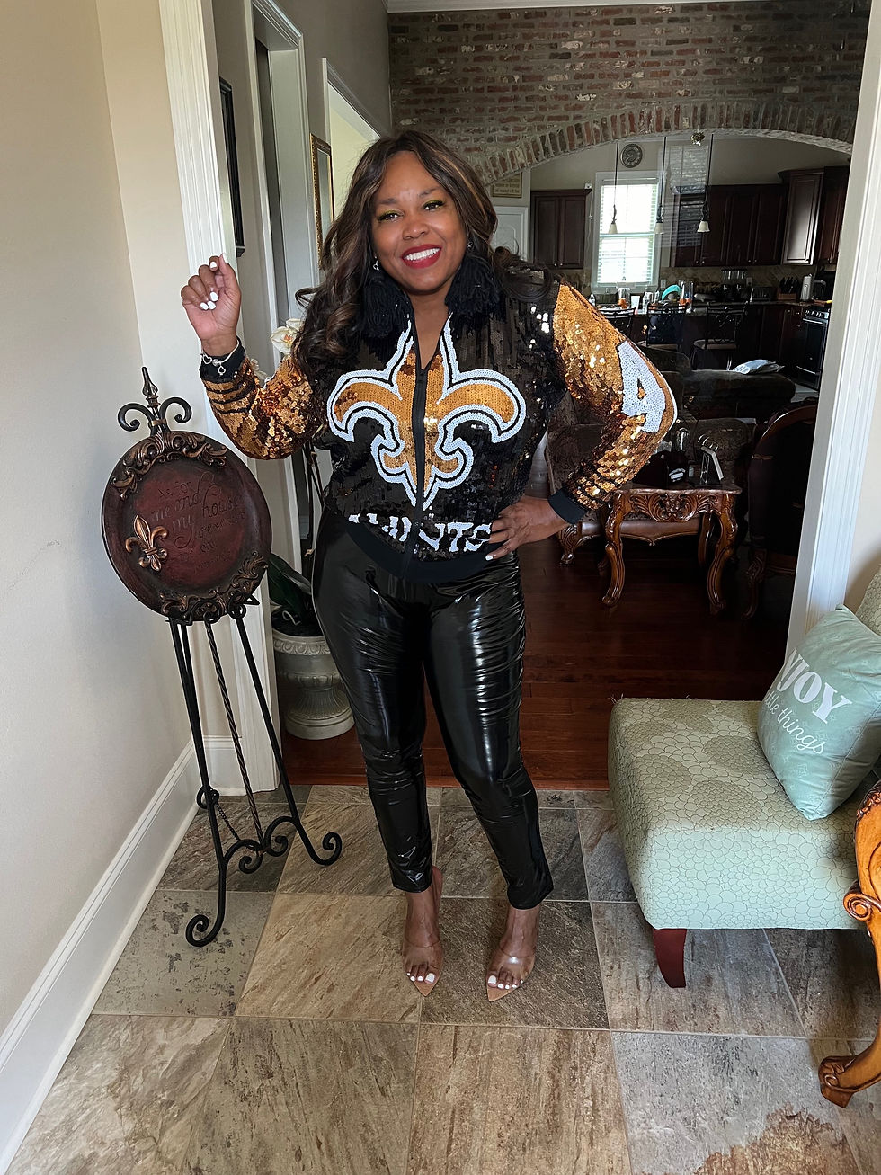 Thumbnail: "Saints Bling Jacket-Black"