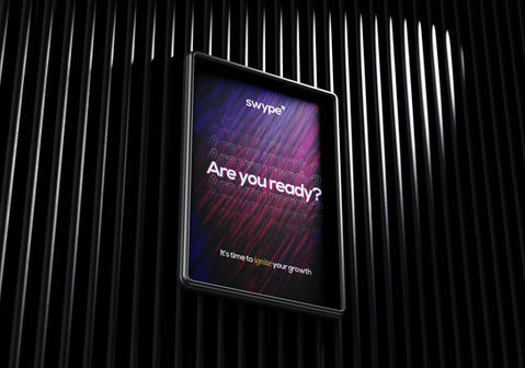 Colourful Swype poster on a billboard