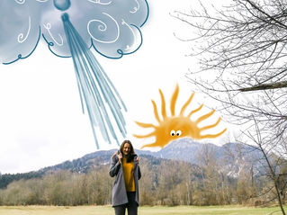 Zu sehen ist ein Foto, das zur Geschichte "Der Nordwind und die Sonne" passt