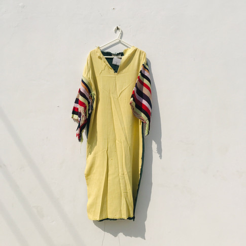 #sale 10% Dress Multicolour Sleeves Yellow/Olive