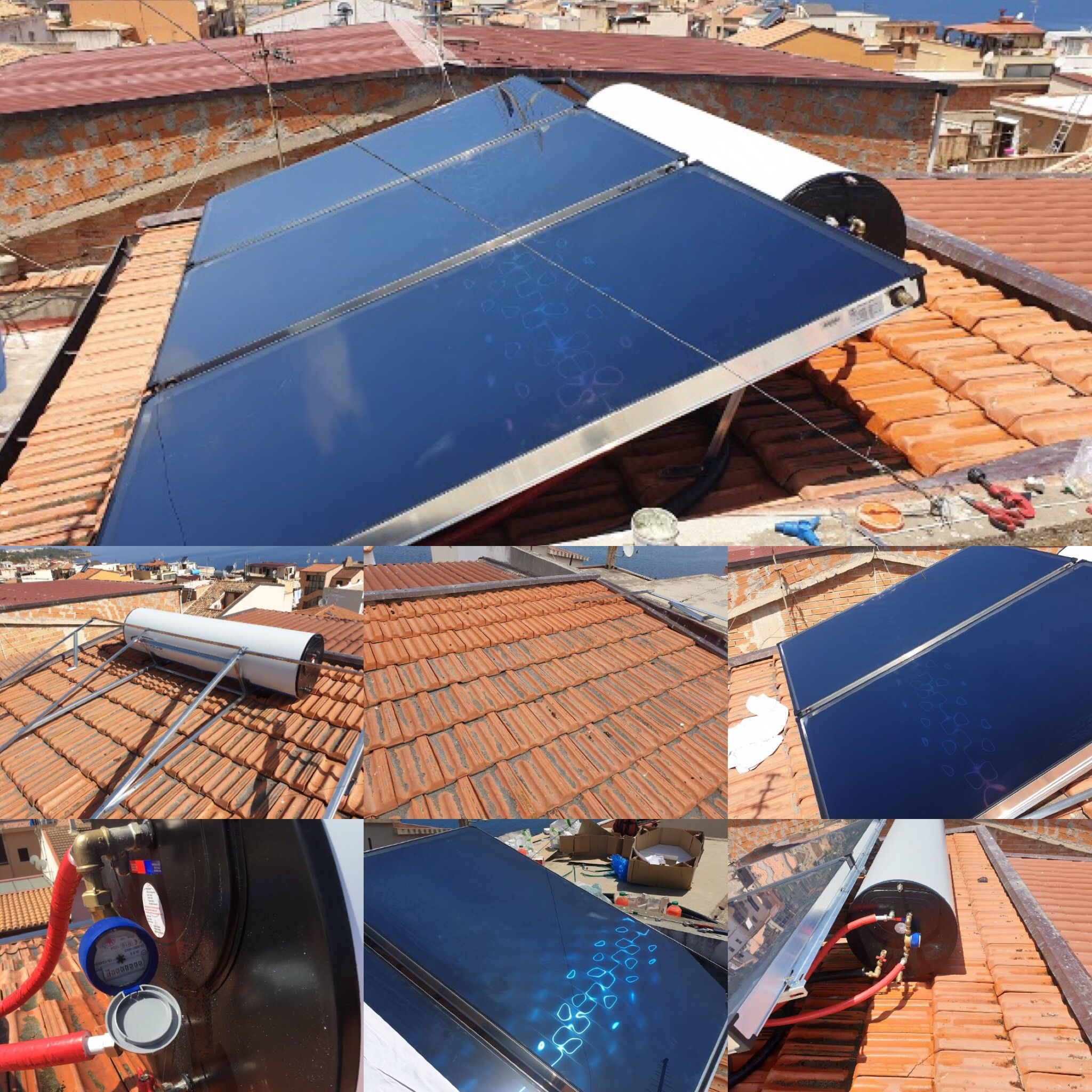 Solare termico due pannelli vetrificato 300 litri