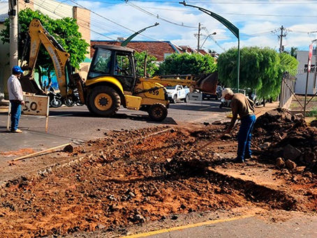 Centro de Birigui recebe novo sarjetão
