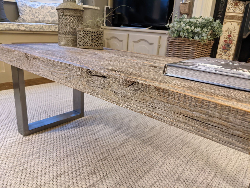 Thumbnail: 'Dakota' Grey Barn Wood Coffee Table