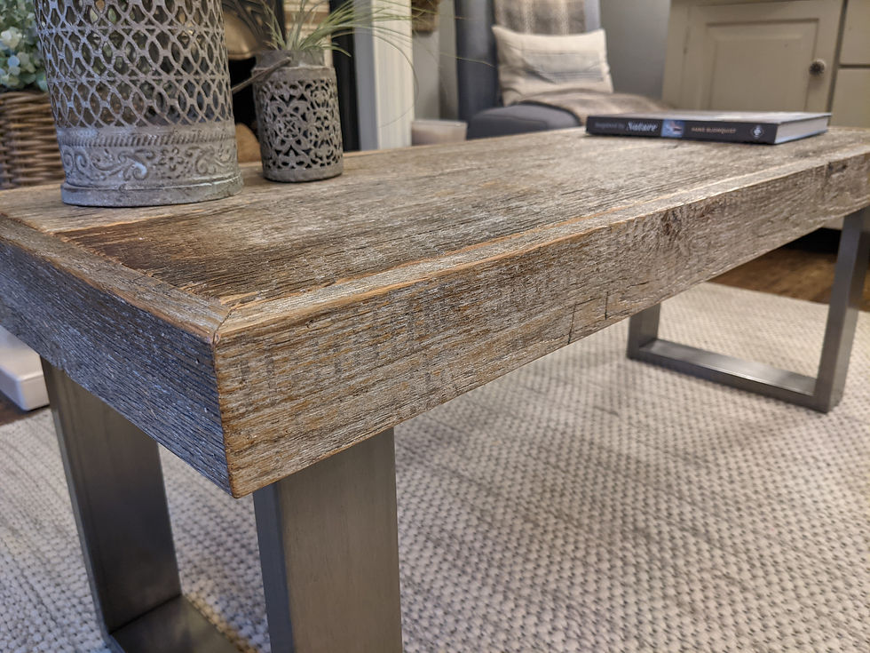 Thumbnail: 'Dakota' Grey Barn Wood Coffee Table