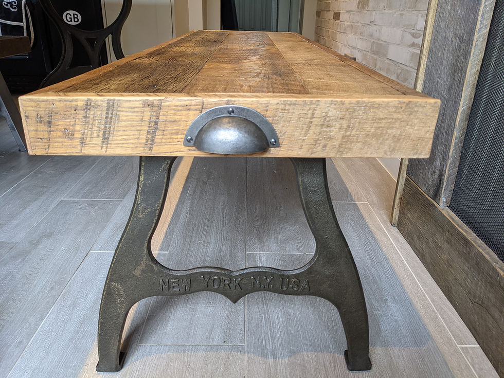 Thumbnail: 'Dakota' Brown Barn Wood Bench