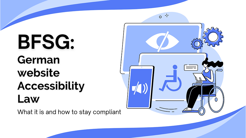 German website accessibility concept
