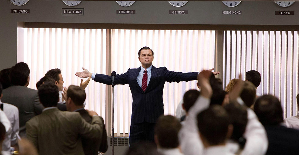 Old-school sales manager leading a crowded sales floor, representing the noisy boiler-room sales culture in B2B sales.