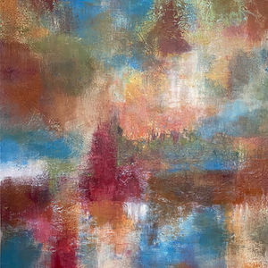 Red Blue Pink Abstract 1