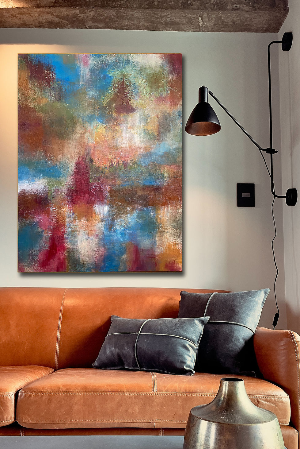 Red_BLue_pink_Abstract_room