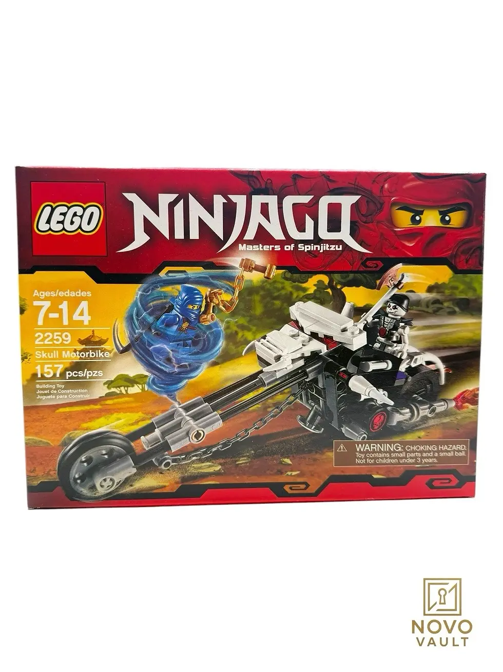 Thumbnail: LEGO Ninjago Skull Motorbike (2259) Jay The Golden Weapons Chopov RARE