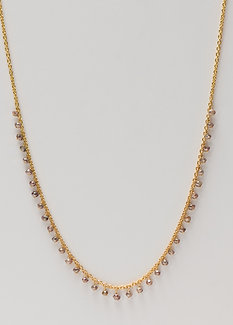 Bead drop diamond necklace