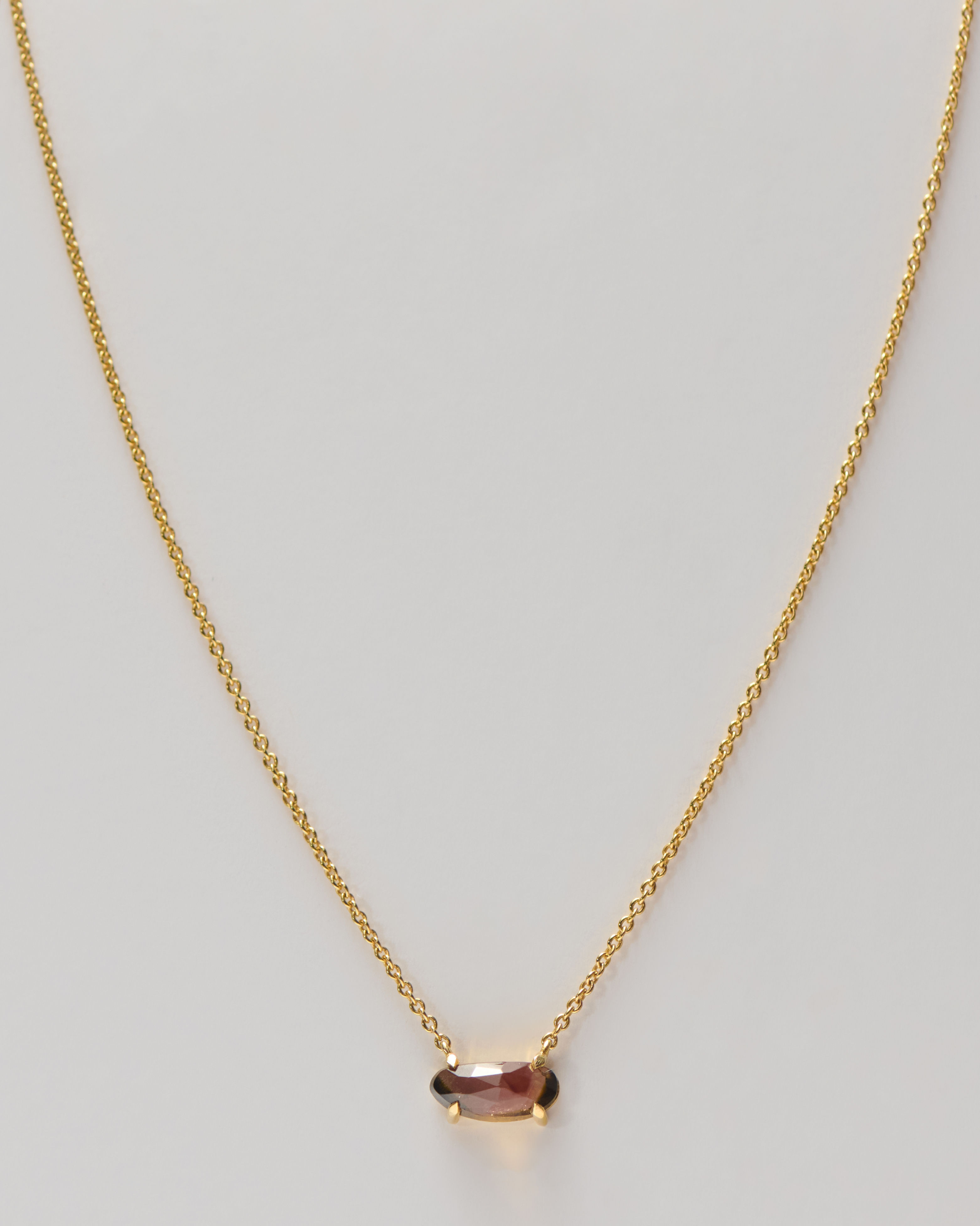 Apple red tourmaline Celine pendant necklace