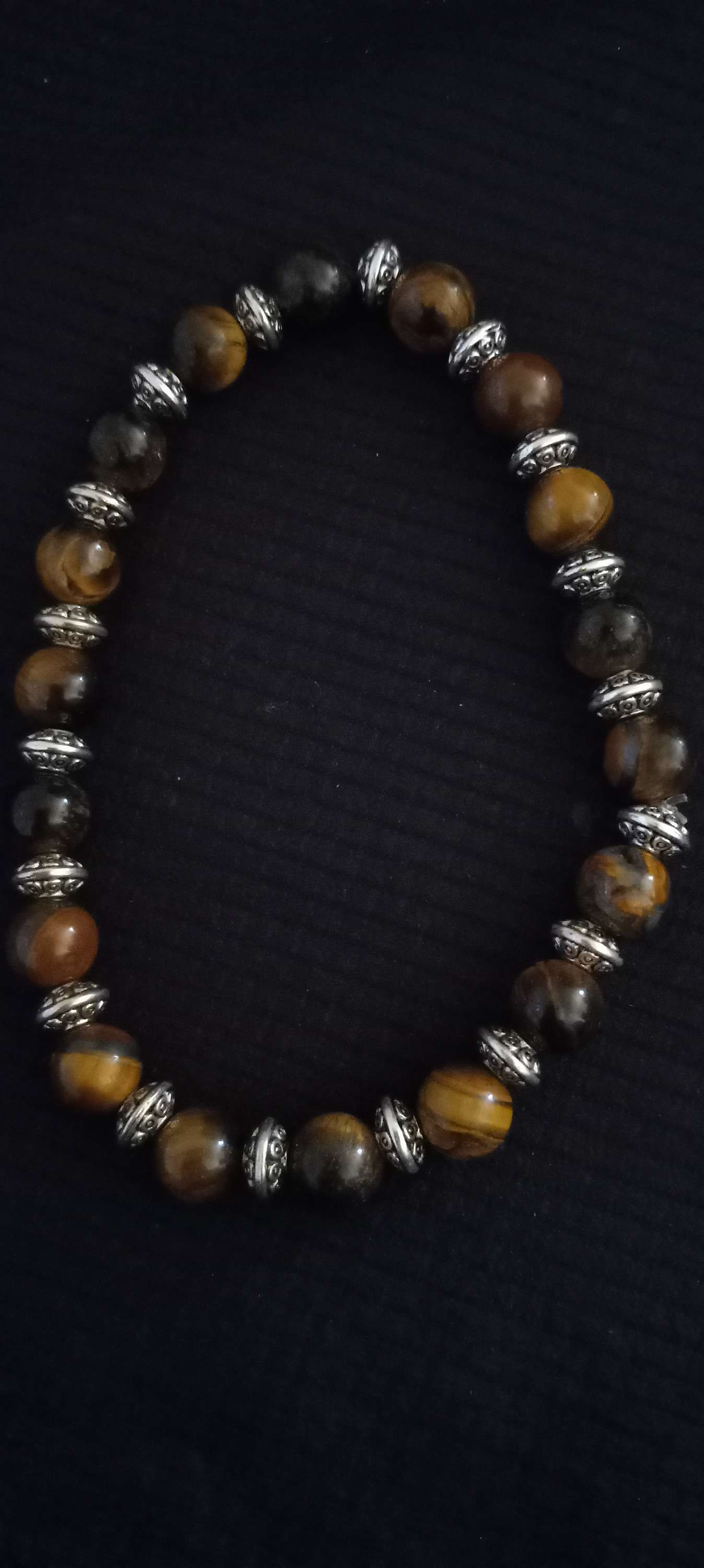Tiger eye and silver bracelet 