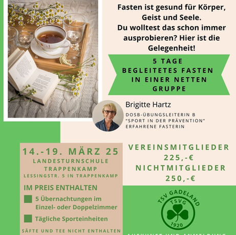 FASTEN im Frühjahr, Anmeldung ab 4.11.