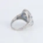 Miniature : Bague style Art Déco Platine Saphirs Diamants