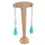 Miniature : Pendants d'oreilles style Art Déco Turquoises Diamants