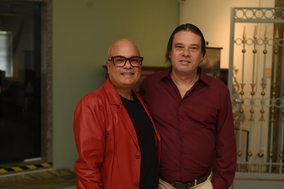 Os jornalistas Alex Ferraz e Jorge Luiz Rodrigues