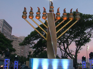 Festa das Luzes - Chanucá - Dia 26 na Praia de Copacabana