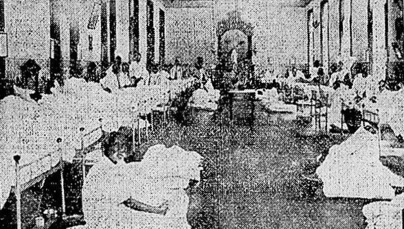 Enfermaria da Sanata Casa lotada de tuberculosos. 1915. Foto de autor desconhecido. Jornal A Rua. Acervo da BNRJ.