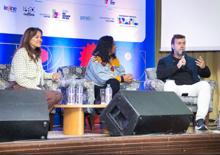 Rosa Helena Volk, Gisela Perez Fonseca e Marcelo Freixo - crédito: Isidoro B. Guggiana