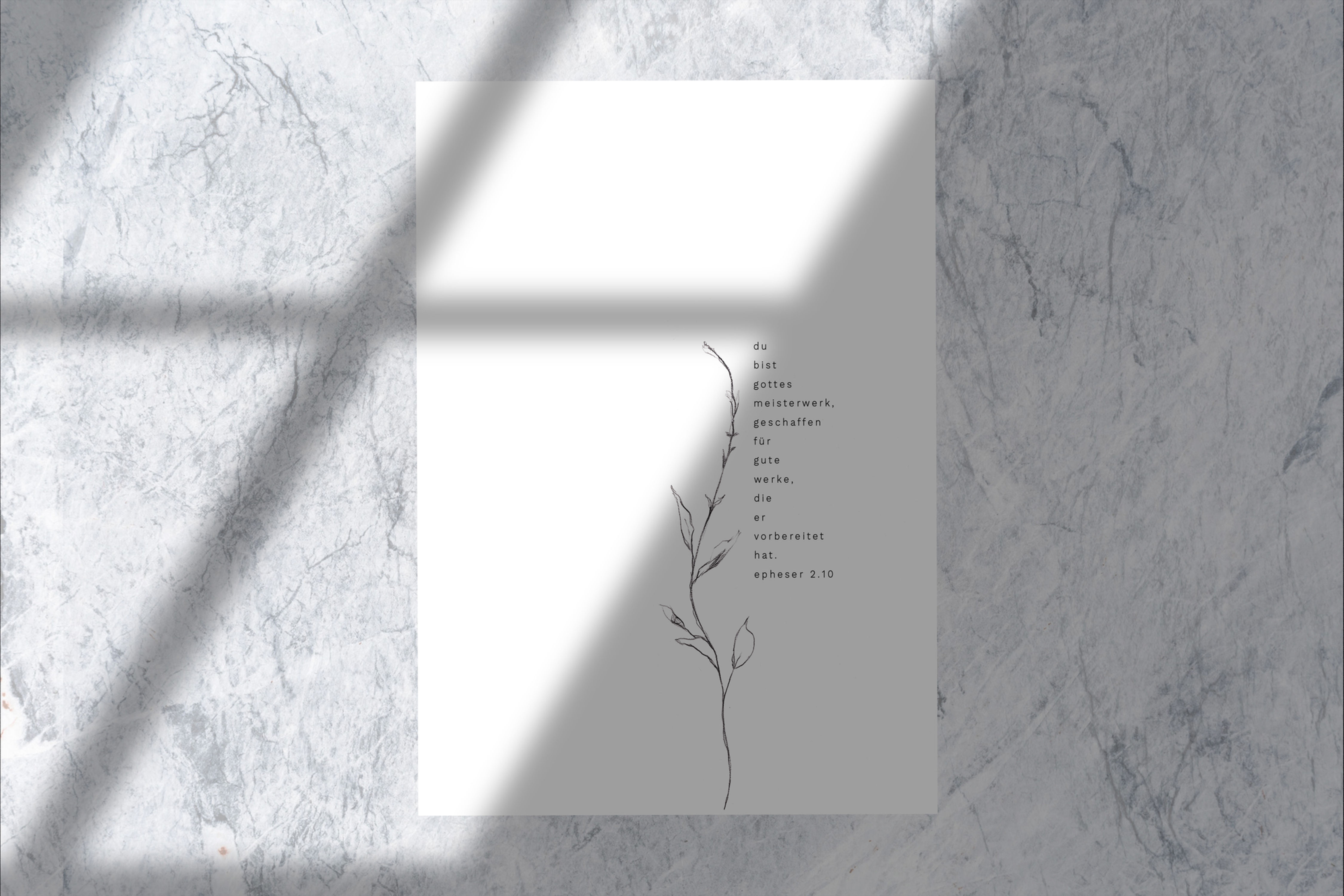 "Du bist Gottes Meisterwerk" hochwertige Karte sehr edel A6