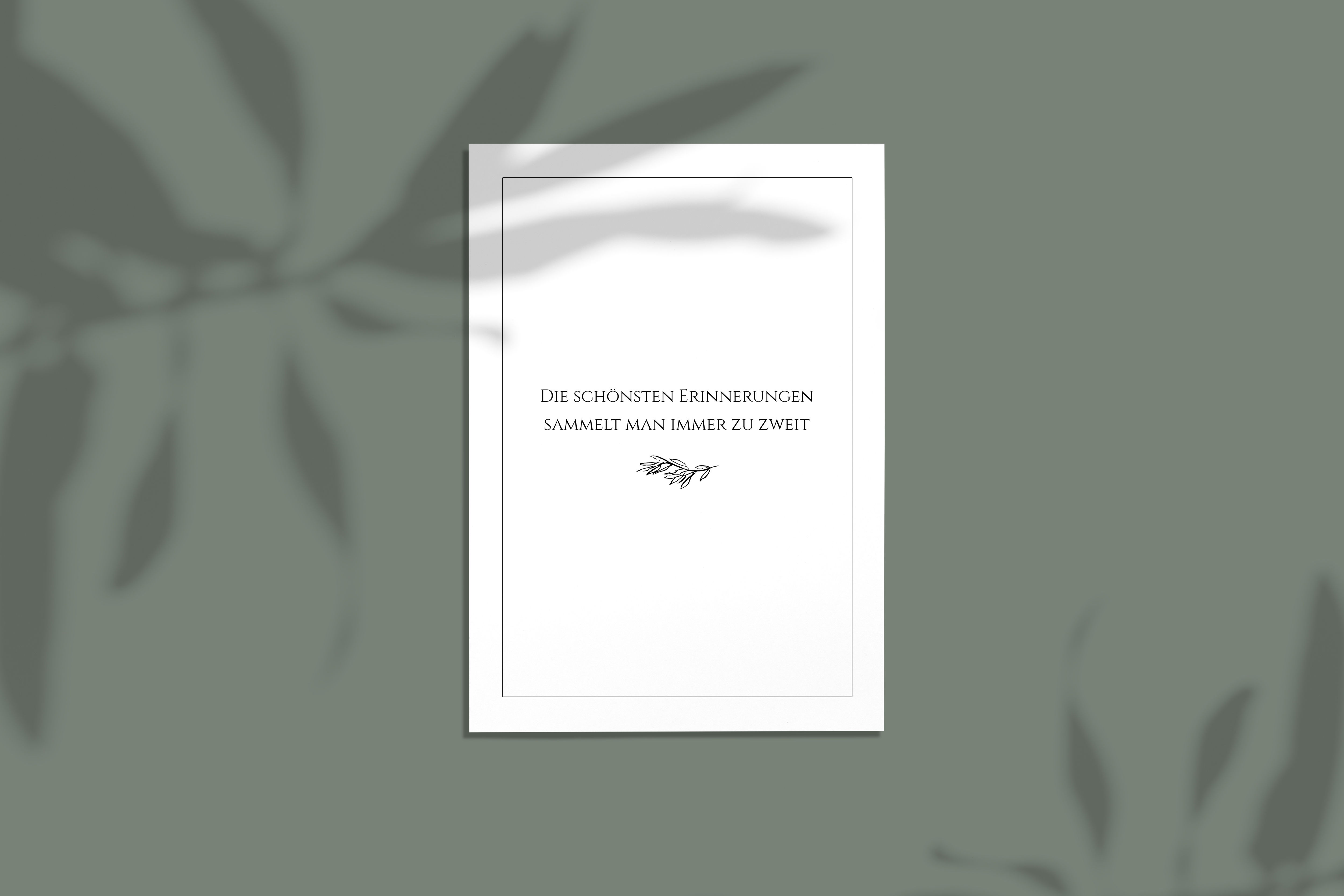 "ERINNERUNGEN" hochwertige Karte sehr edel A5/A4/A3