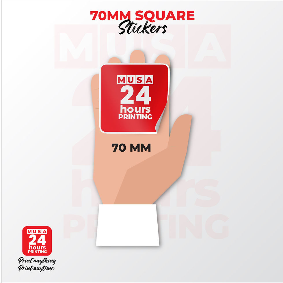 Thumbnail: 70mm (7cm) Square Stickers