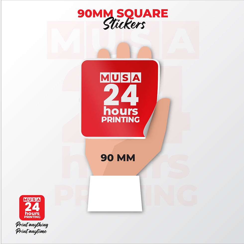Thumbnail: 90mm (9cm) Square Stickers