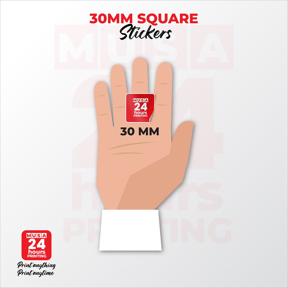 Thumbnail: 30mm (3cm) Square Stickers