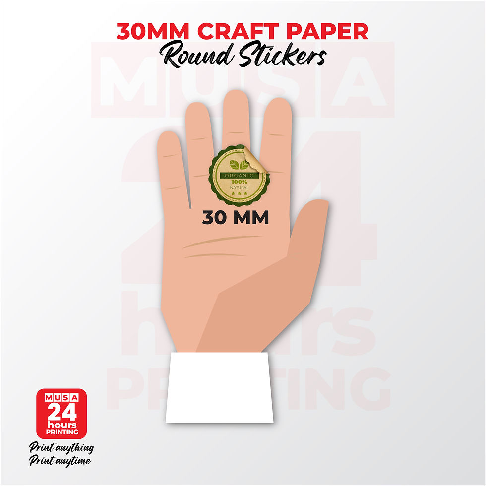 Thumbnail: 30mm (3cm) Kraft Stickers