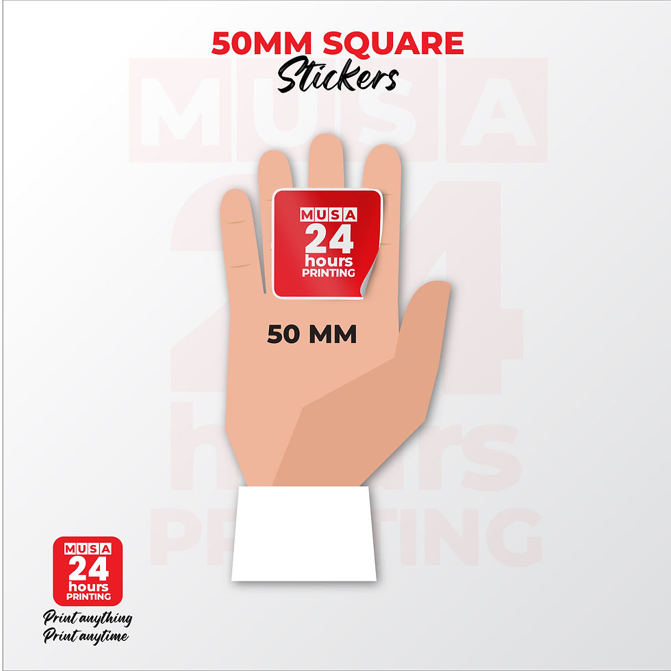 Thumbnail: 50mm (5cm) Square Stickers
