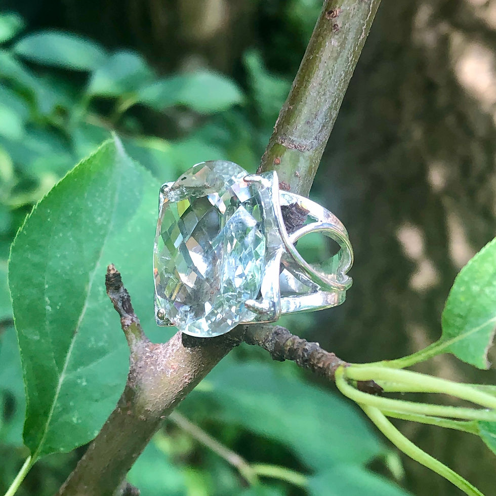 Thumbnail: Genuine Brazilian Praziolite Stone on Silver