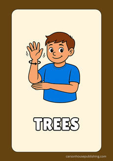 ASL sign for bear (flashcard for kids)
