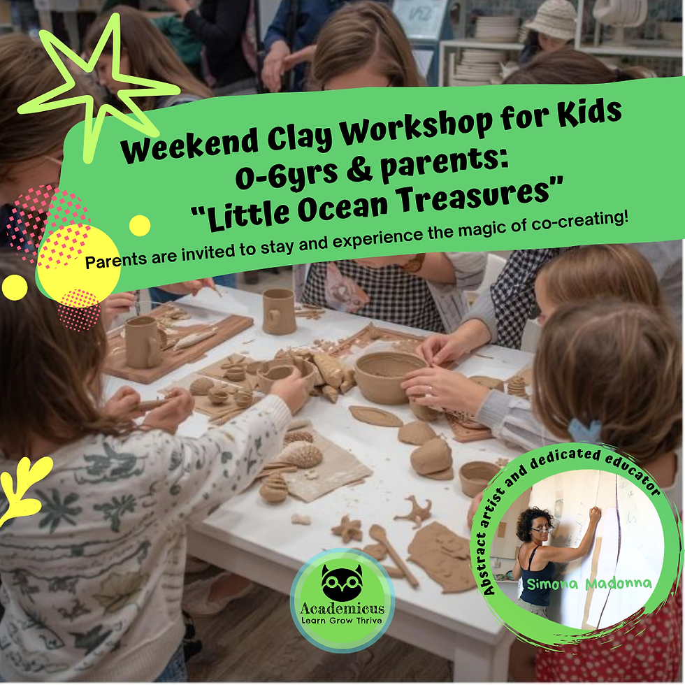 Weekend Creative Clay Workshop for Kids (0-6yrs) in Zurich – Indoor Family Activity