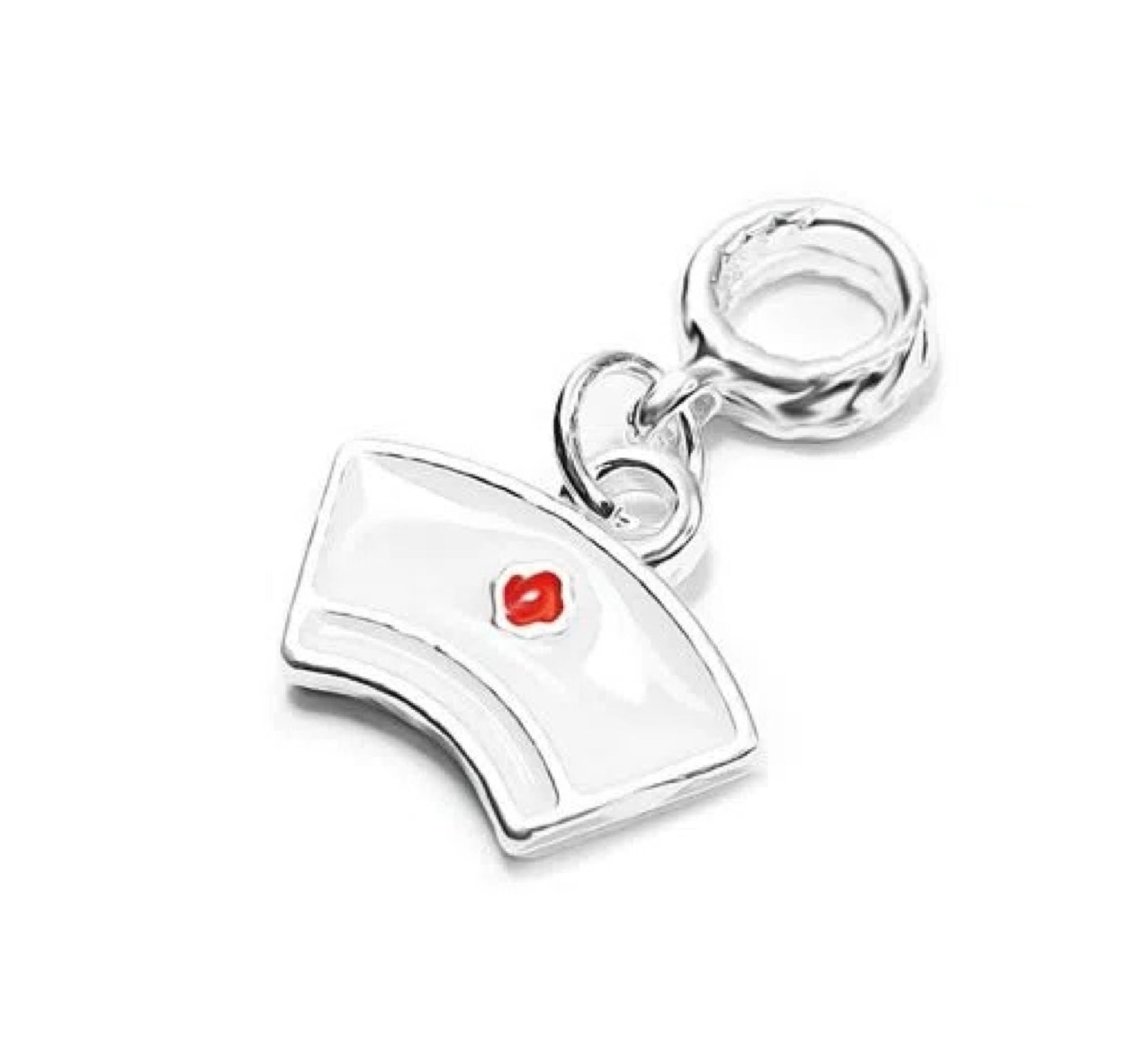 Pingente Enfermagem Banho Prata Pulseiras de Berloque