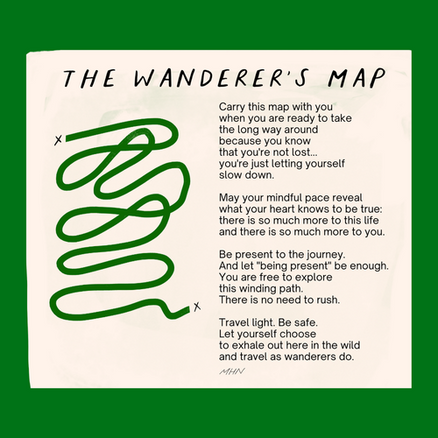 Art piece called The Wanderer's Map